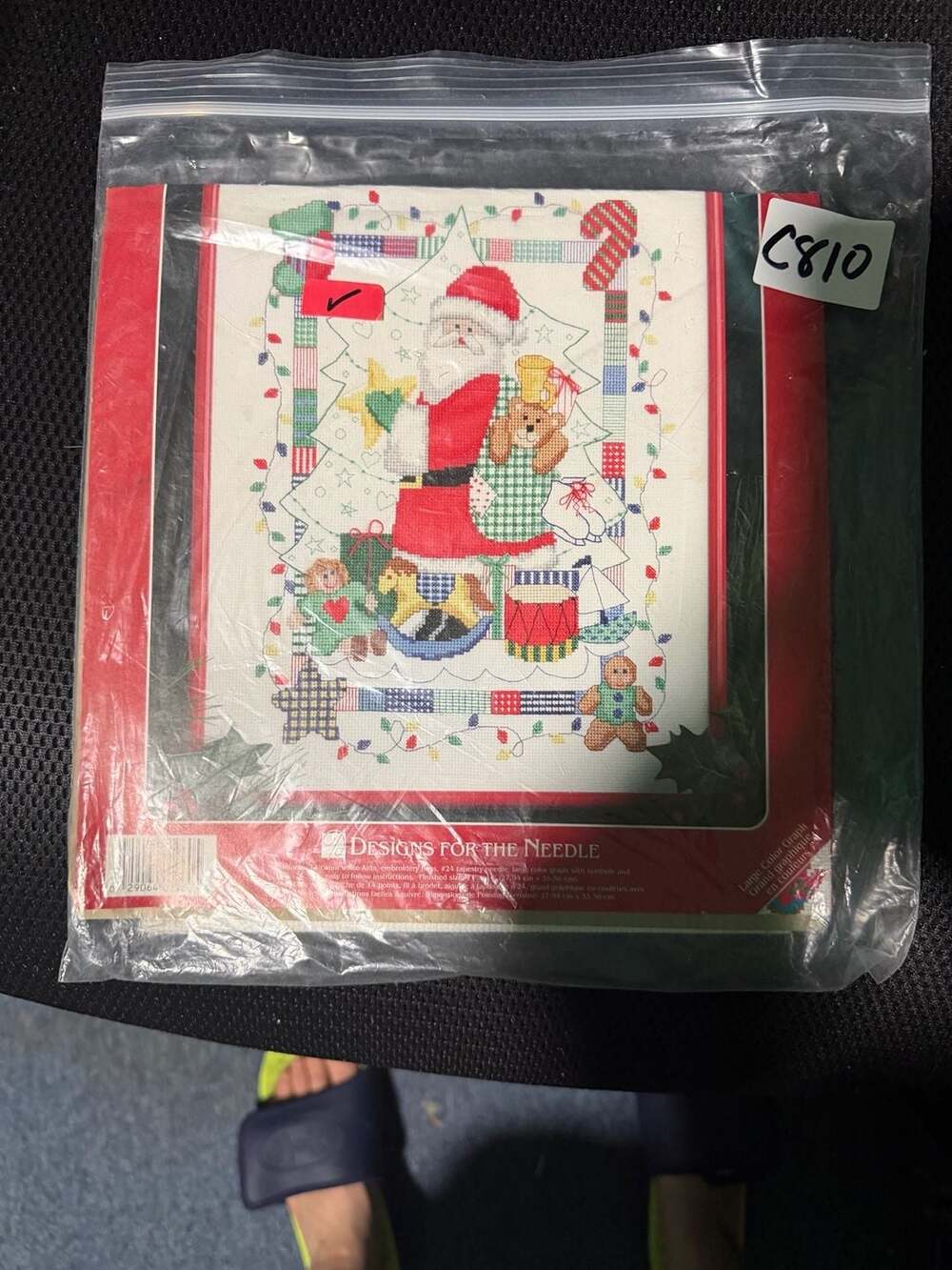 Designs for the Needle Patchwork Santa Counted Cross Stitch Kit 1960